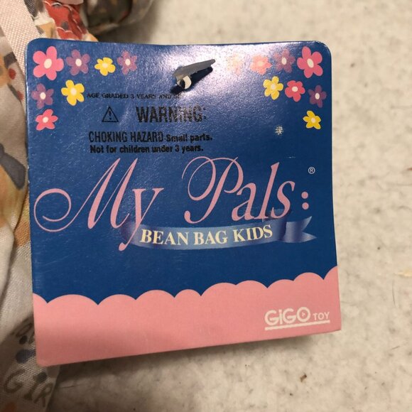 NWT MY PALS GIGO PORCELAIN DOLL WITH BEAN BAG BODY BROWN HAIR BLUE EYES TOY - Picture 4 of 5